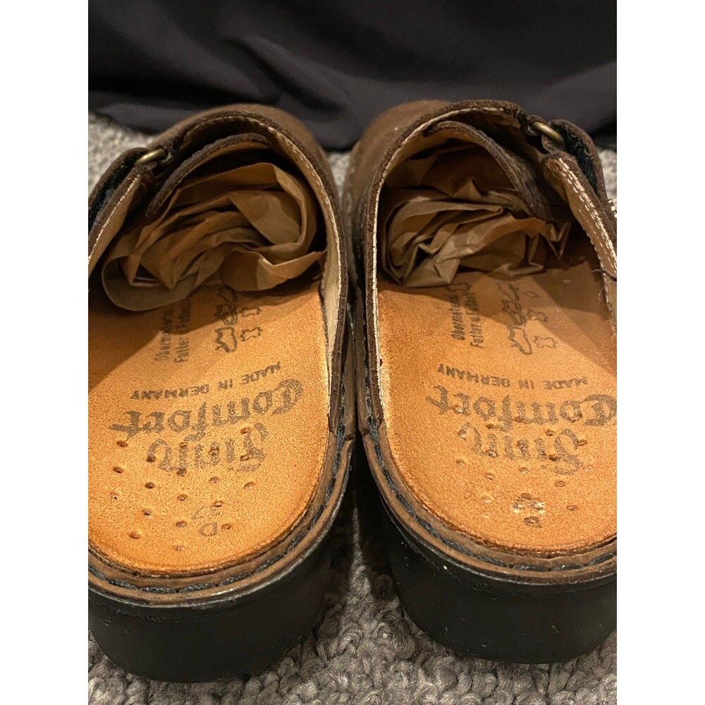Finn Comfort Women’s German Leather Mules Slip On Clogs 37 - Picture 3 of 7